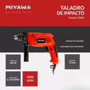 Taladro de impacto 13 mm 600 W con maletín y mechas