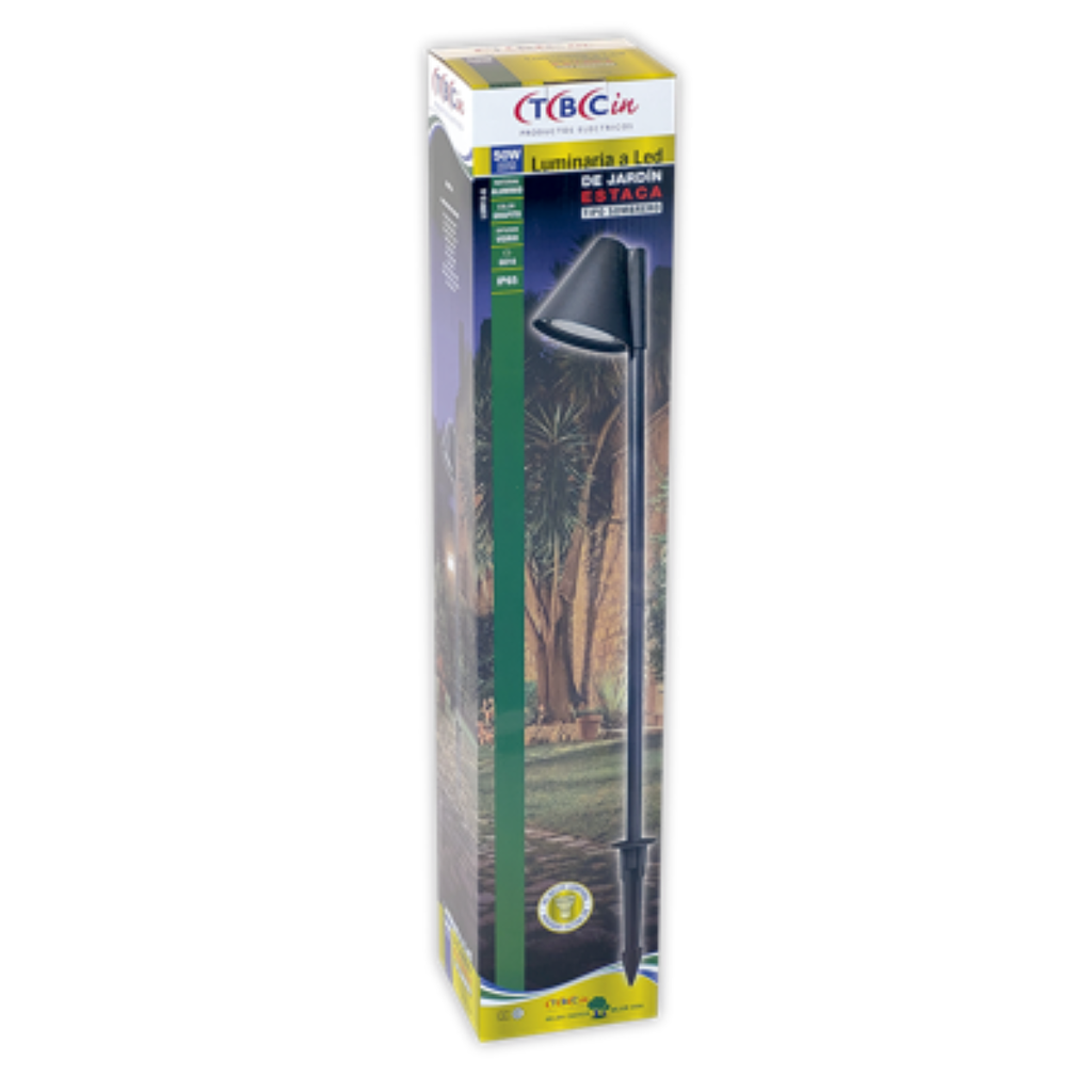 LUMINARIA DE JARDIN ESTACA TIPO SOMBRERO 220Vca - Aluminio - GU10
