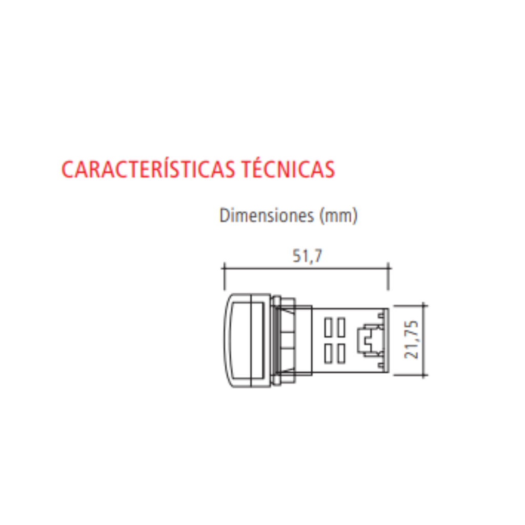 MINI VOLTRIMETRO DIGITAL TBCIN REDONDO ROJO