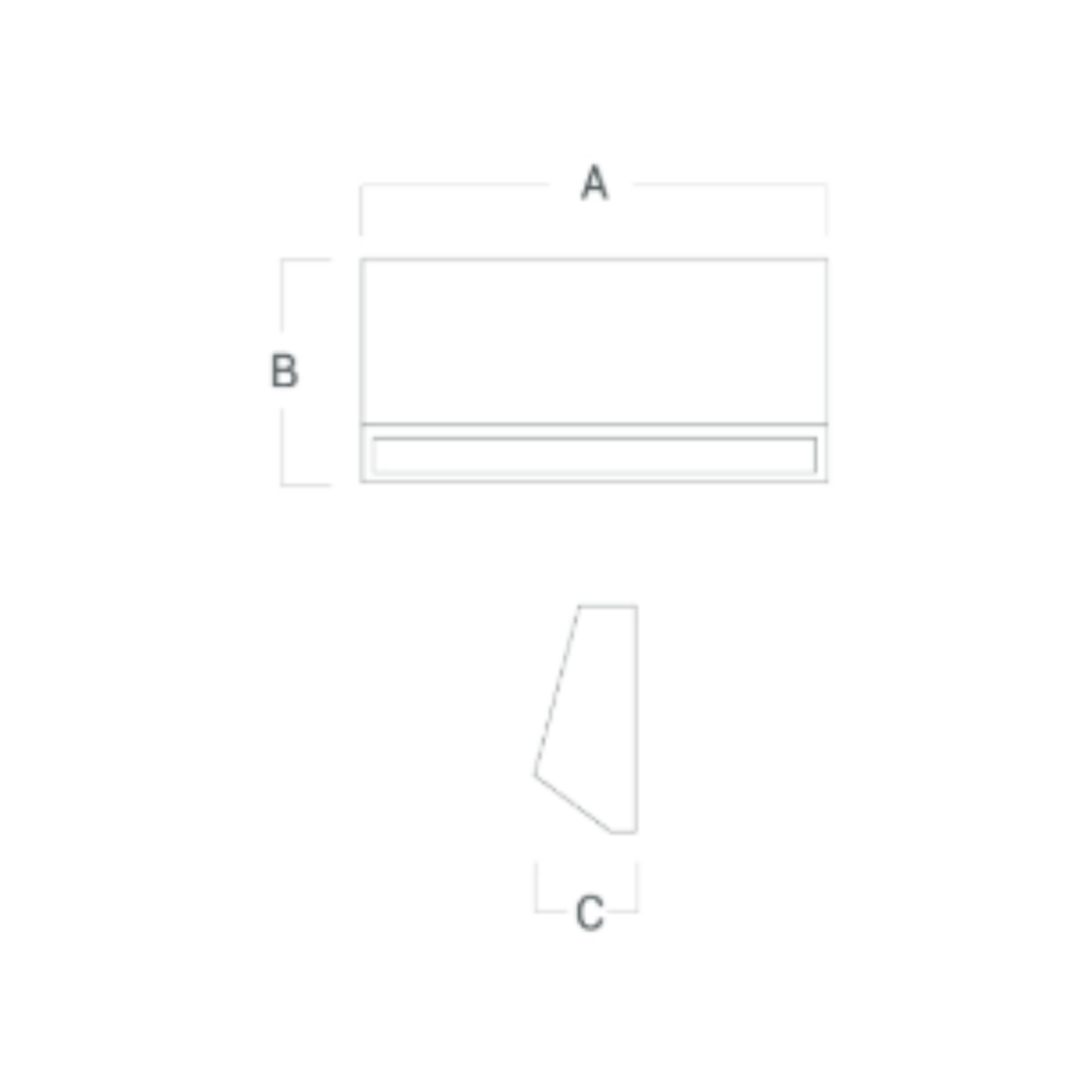 Iluminación Exterior de pared VK-GROVE-3,5W-3000K 3,5W G-B-N 200 220x80x36mm