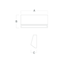 Iluminación Exterior de pared VK-GROVE-3,5W-3000K 3,5W G-B-N 200 220x80x36mm