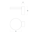 Iluminación Exterior de pared VK-P-GR-12W-3000K 12W gris 900 D165 x 115 x 70 mm