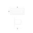Iluminación Exterior de pared embutido VK-BRISA H-GR-5W-3000 5W gris 350 210x65x60mm