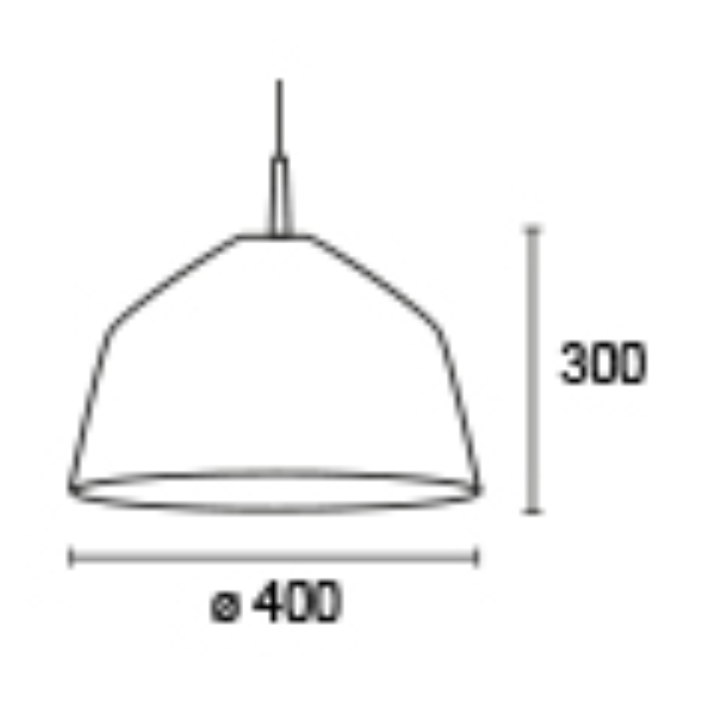Colgante expresso Ø 400mm gris-blanco