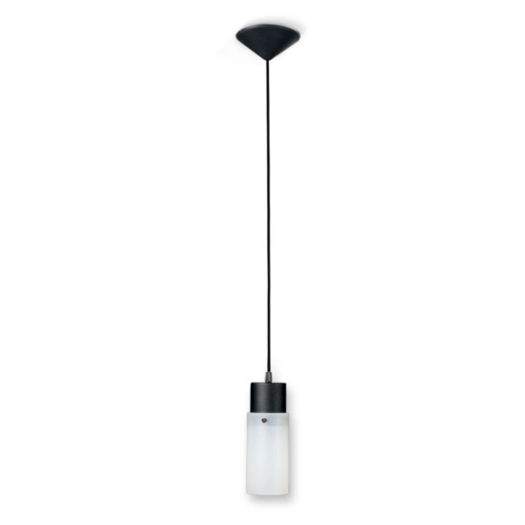 Colgante individual pantalla tubo pvc negro
