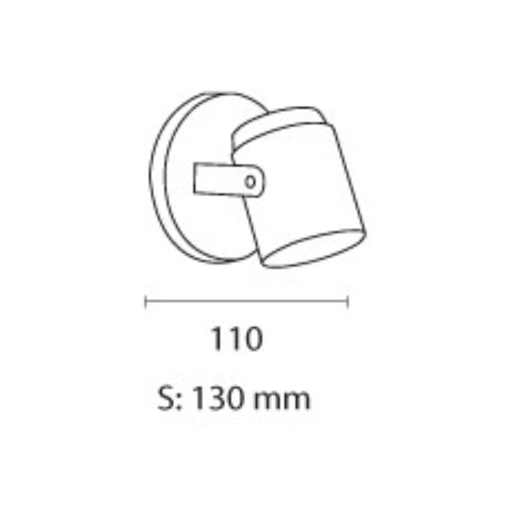 Spot 1 luz para lampara GU10 dicro Led blanco-negro