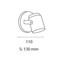 Spot 1 luz para lampara GU10 dicro Led blanco-negro