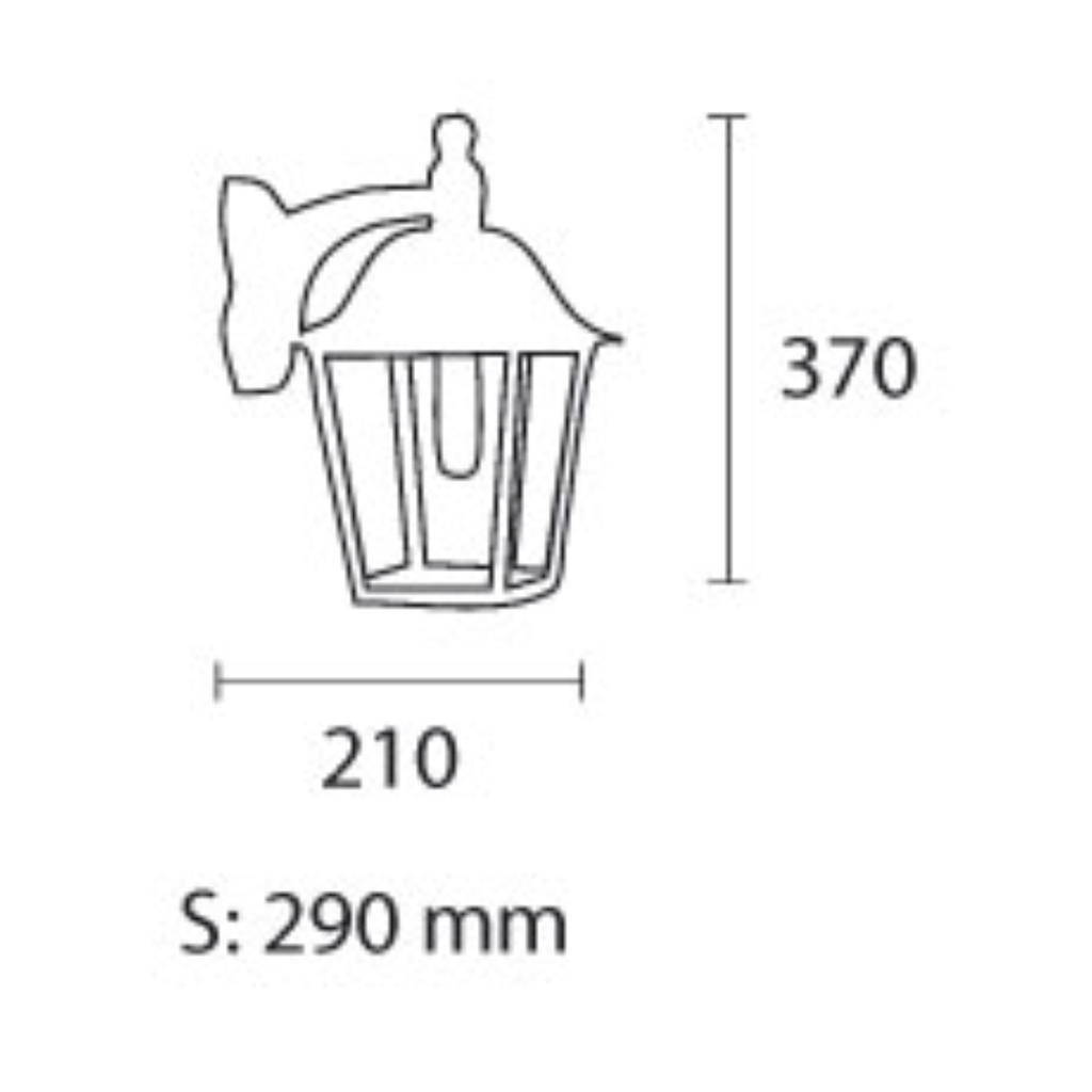 Farol abierto, techo desmontable con ménsula de PVC negro