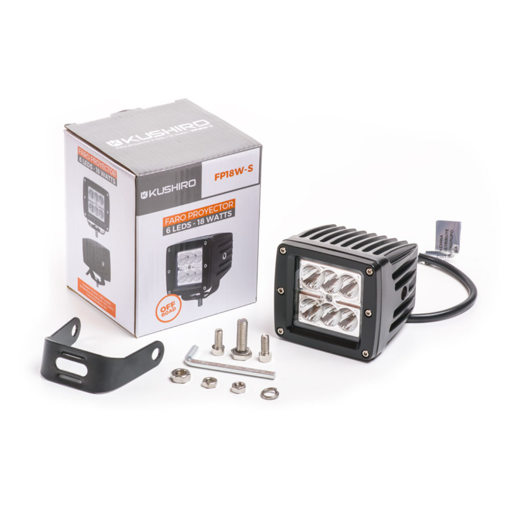 Faro proyector 18 W off - road square