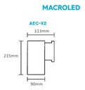 ARTEFACTO DE APLICAR EXTERIOR CUADRADO, COLOR NEGRO, BIDIRECCIONAL, IP54, AC100240V, GU10, 9W MAX