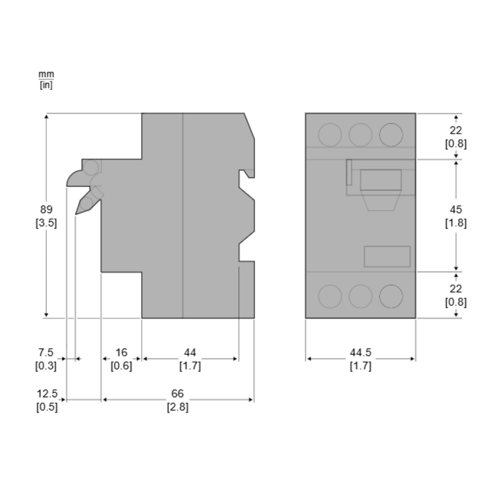 Guardamotor Magnético 3P X 14A con Poder Corte de 15KA 