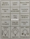 BULBO G125 FILAMENTO GOLDEN MACROLED 5W E27 AC180-265V AMBAR 2200K
