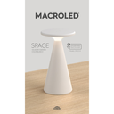 VELADOR A BATERIA SPACE DIMERIZABLE MACROLED, BLANCO, DC5V, 2700K, IP44, 160LM, INCLUYE CABLE USB-C