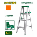 Escalera de trabajo con porta herramientas - Aluminio - Escalones: 3+1 - Carga máxima: 150kg