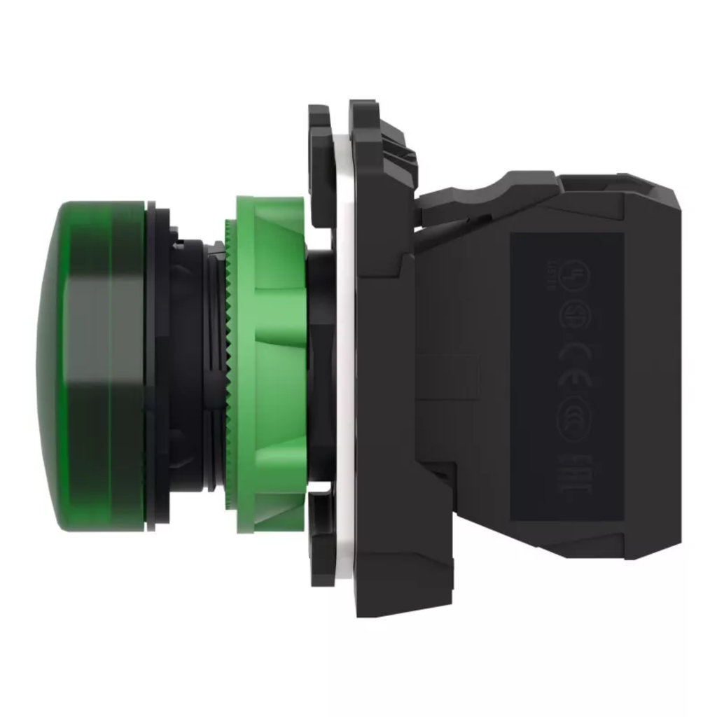 PILOTO LUMINOSO PLASTICO LED COMPONIBLE VERDE 24 VCA/VDC