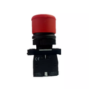 PULSADOR DE EMERGENCIA METALICO HONGO 40MM ROJO 1/4 GIRO (1 NC + 1 NA)