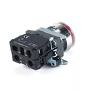 PULSADOR METALICO RASANTE LUMINOSO ROJO (1 NC)