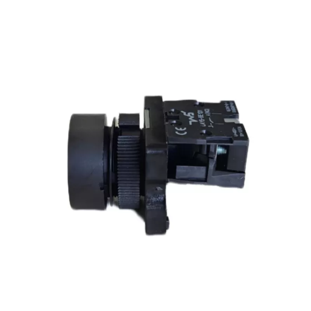 PULSADOR PLASTICO RASANTE NEGRO (1 NORMAL ABIERTO)