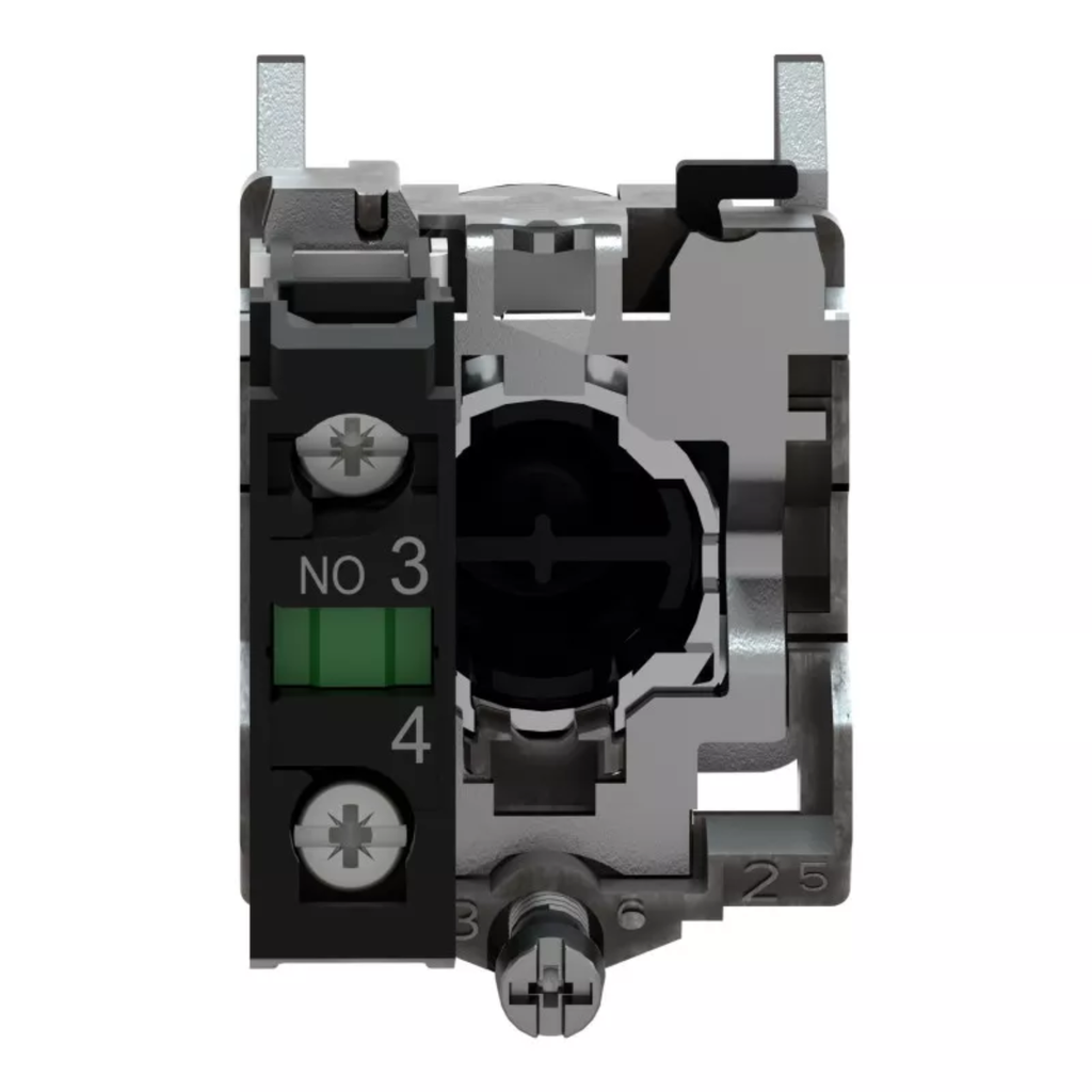 PULSADOR METALICO RASANTE NEGRO (1 NA)