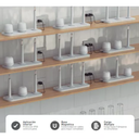 BASE DE CARGA MULTIPLE PARA VELADORES CANDEL Y FUNGUS MACROLED, PUERTOS DE CARGA 3, COLOR BLANCO, INCLUYE CABLE USB-C, DC5V