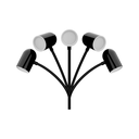 LAMPARA LED VELADOR NEGRO, 4W 230LM, AC100-240V, RA>80, BLANCO CALIDO, DIMEABLE, CARGADOR INALAMBRICO, MEMORIA ULTIMA FUNCION