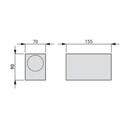 Aplique bifocal Nico ABS blanco
