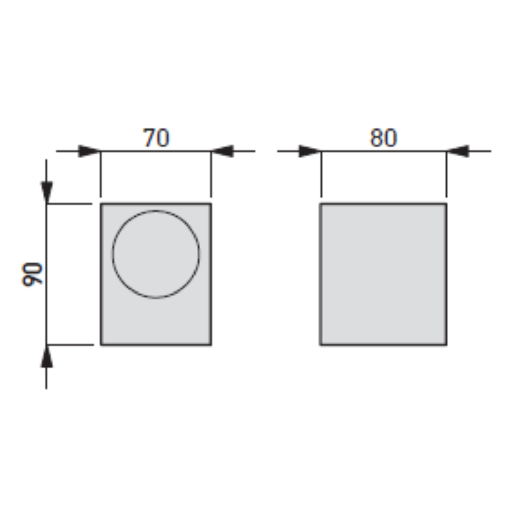 Aplique unifocal Nico ABS blanco