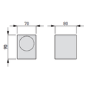 Aplique unifocal Nico ABS gris