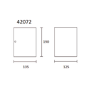 Bidireccional NICO AR111 para  aplicar en pared apto para intemperie. Cuerpo construido en chapa de acero galvanizado. Difusor de vidrio. 