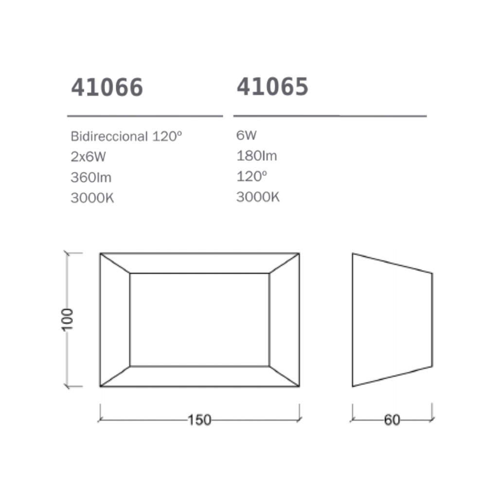 Luminaria de aplicar en pared  con led integrado construida íntegramente en aluminio inyectado. Apta Intemperie IP54