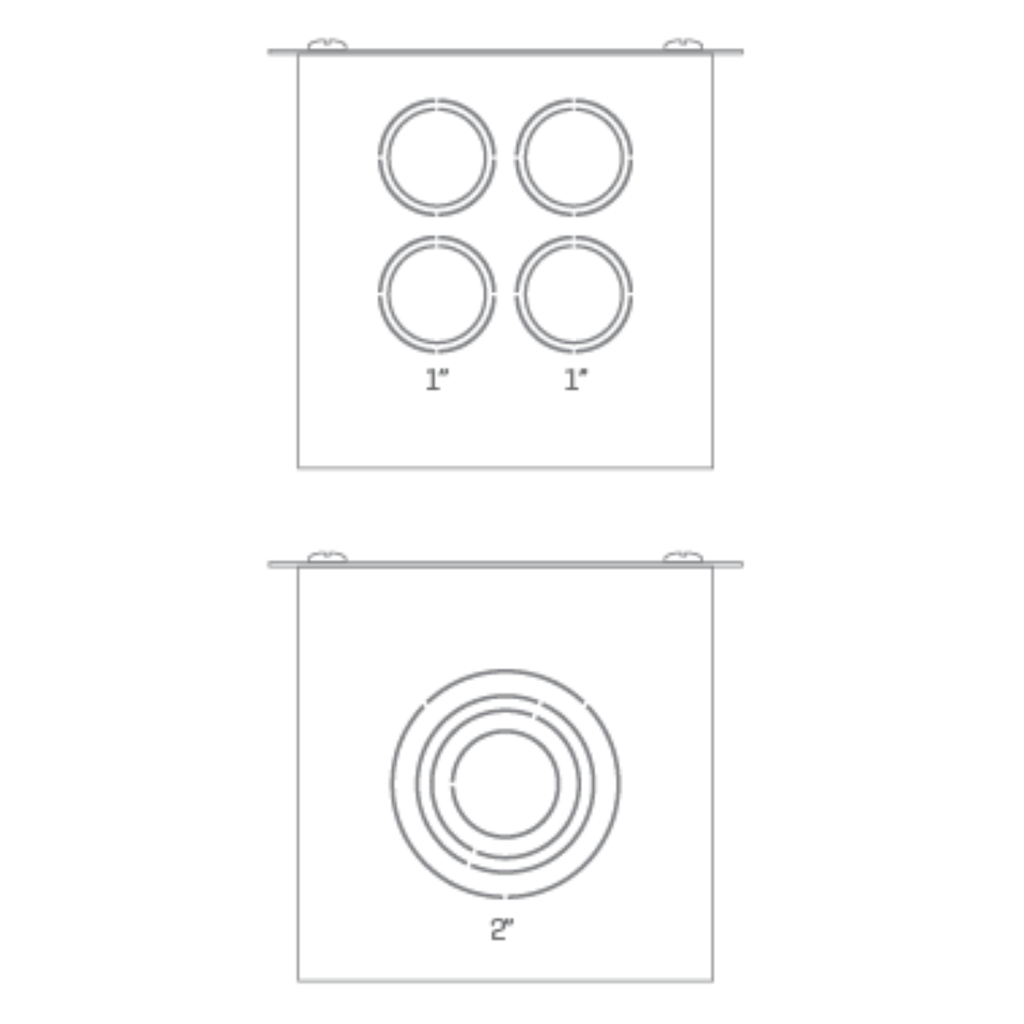 Caja de Pase/Derivación 25 x 25 x 10