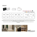 WALK - APLIQUE DE PARED LED 2W BLANCO DINÁMICO 85X134X13MM NEGRO