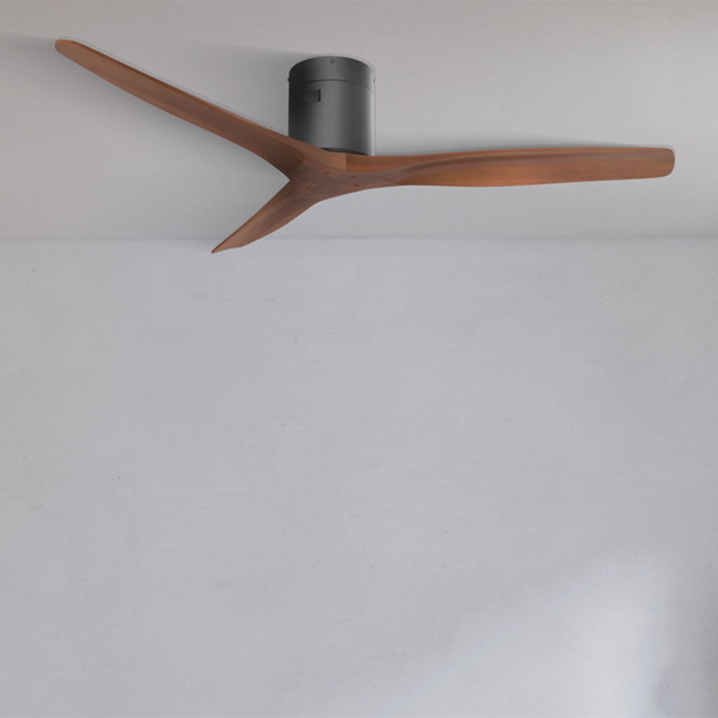Ventilador Smart Aruba - Diam: 52'' - Motor: DC 40w Negro - Aspas Madera - Walnut - Sin Luz