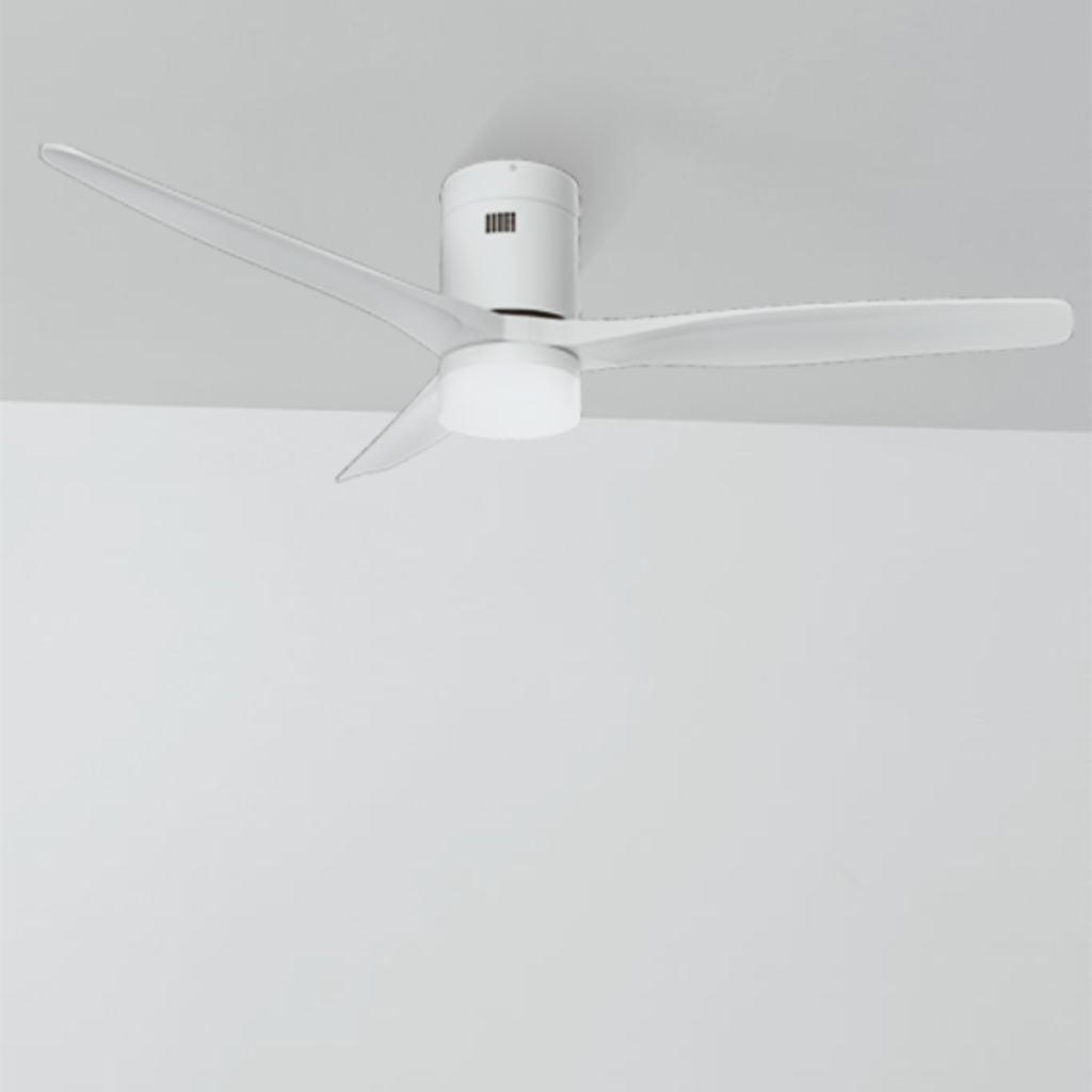 Ventilador Smart Aruba - Diam: 52'' - Motor: DC 40w Blanco - Aspas Madera - Blanco - Con Luz