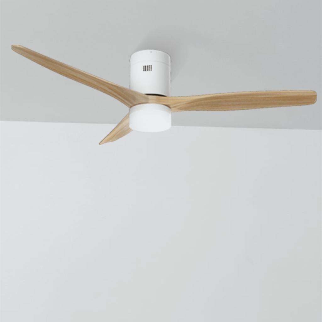 Ventilador Smart Aruba - Diam: 52'' - Motor: DC 40w Blanco - Aspas Madera - Natural - Con Luz