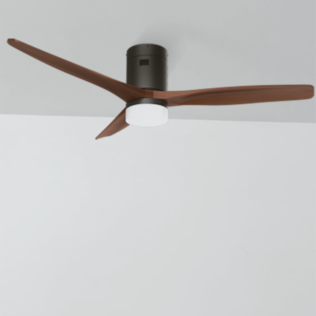 Ventilador Smart Aruba - Diam: 52'' - Motor: DC 40w Negro - Aspas Madera - Walnut - Con Luz
