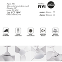 Fiyi Motor Blanco Aspas Blanco con luz  Diam. 30"
