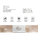 Samoa Motor Blanco Aspas Blanco con luz  Diam. 42"