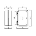 GABINETE CON CHASIS METÁLICO BASE GRIS Y TAPA TRANSPARENTE - IP67 IK10 DE 303X367X155MM