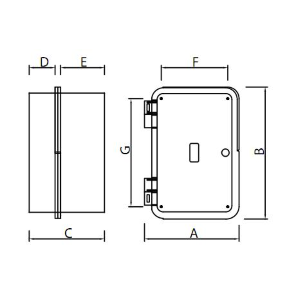 GABINETE CON CHASIS METÁLICO BASE GRIS Y TAPA TRANSPARENTE - IP67 IK10 DE 303X367X206MM