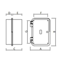 GABINETE CON CHASIS METÁLICO BASE GRIS Y TAPA TRANSPARENTE - IP67 IK10 DE 303X367X206MM
