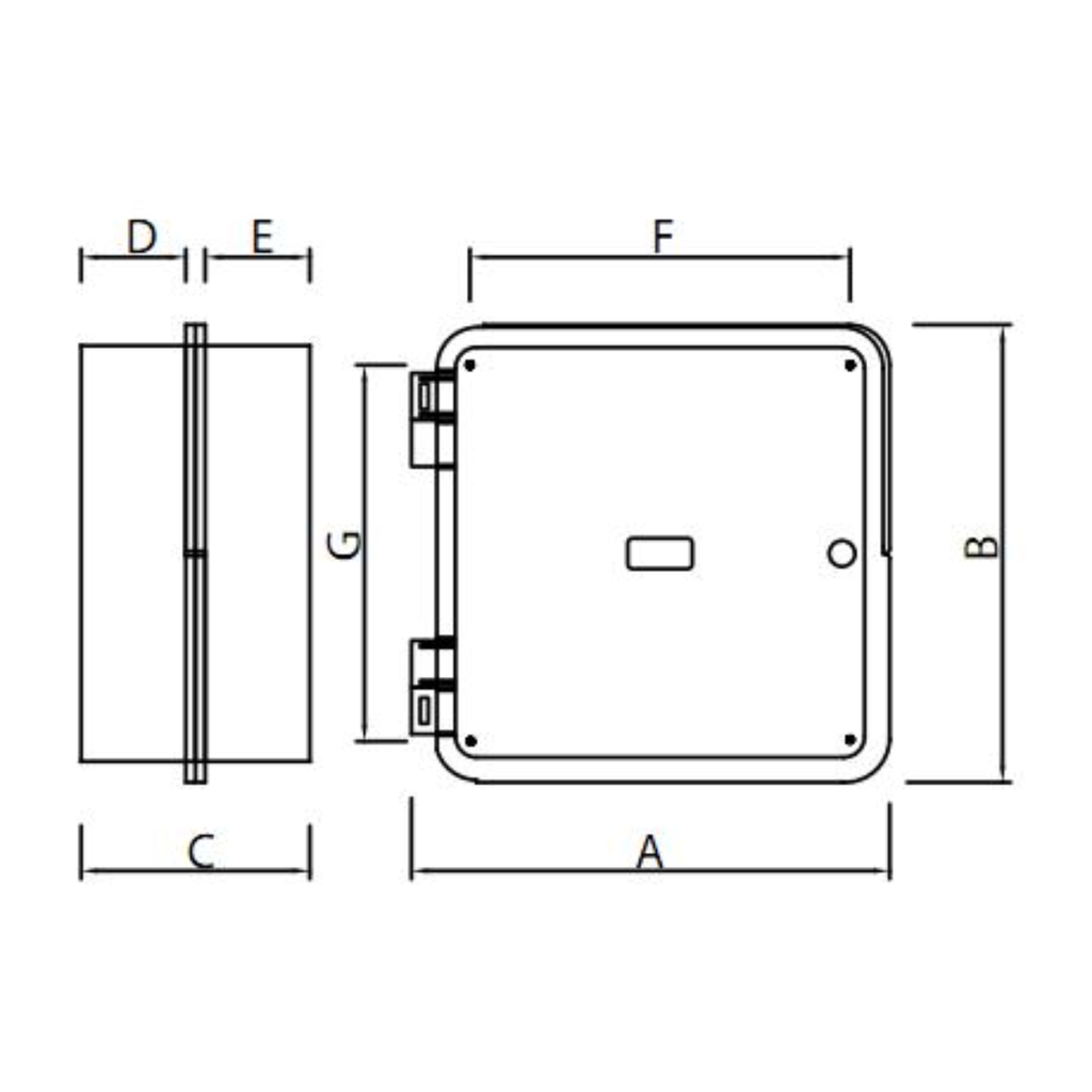 GABINETE CON CHASIS METÁLICO BASE GRIS Y TAPA TRANSPARENTE - IP67 IK10 DE 483X470X206MM