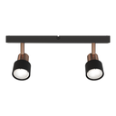 APLIQUE BOA 5252 NEGRO/COBRE 2XGU10 LED 5W C/LAMP