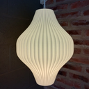Lámpara colgante Spyn altura 37cm blanco