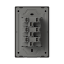 TECLA MILAN GRIS MACROLED, 3 CANAL, 2 VIAS, AC 250V, 10A MAX. BASTIDOR METALICO