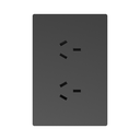 TOMACORRIENTE DOBLE MILAN GRIS MACROLED, AC 250V, 10A MAX. BASTIDOR METALICO