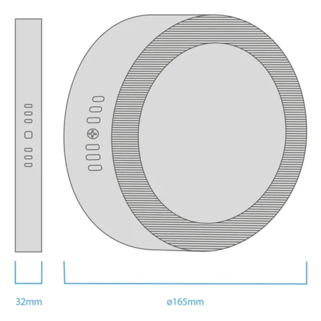 Panel plafon circular 12w Macroled frio