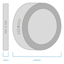 Panel plafon circular 12w Macroled frio