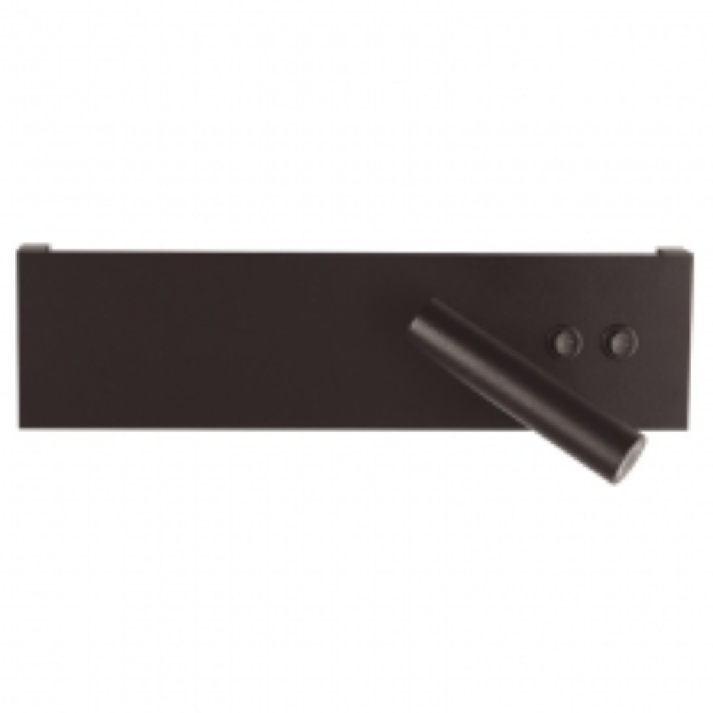 Aplique de pared Bigsee con led integrado 12W bidireccional, y  direccionable. Construido en aluminio. Uso interior. Negro