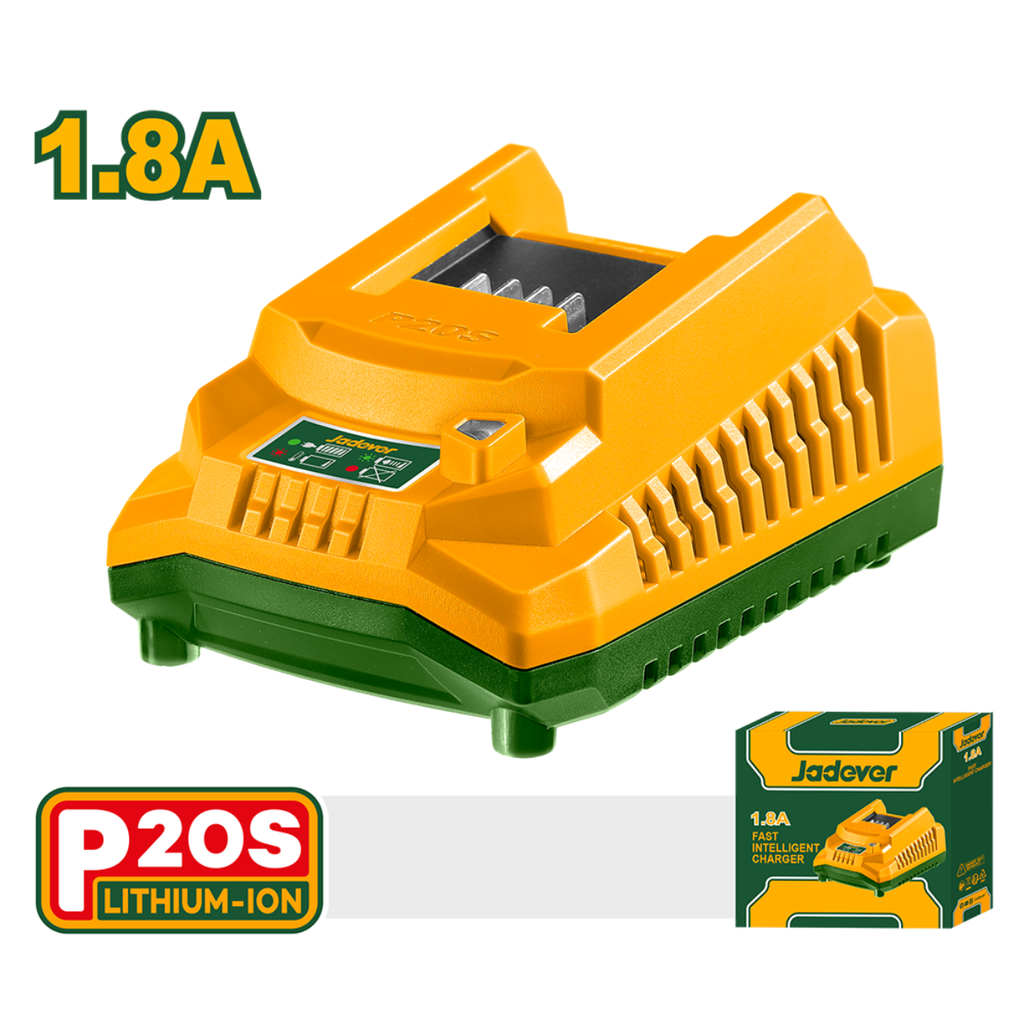 Cargador de baterías Li-Ion - Voltaje de entrada: 220-240V 50/60 Hz - Voltaje de salida: 20V - Corriente de salida: 1.8A